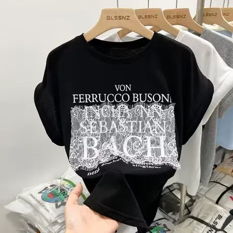 ins超火短袖T恤女夏装设计感小众别致纯棉宽松显瘦上衣半袖体恤潮商品大图