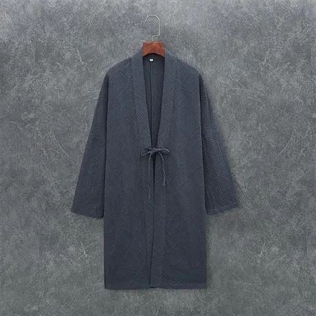 秋中国风男风衣外套青年民族风佛系大褂宽松长袍汉服长衫男装薄款商品大图