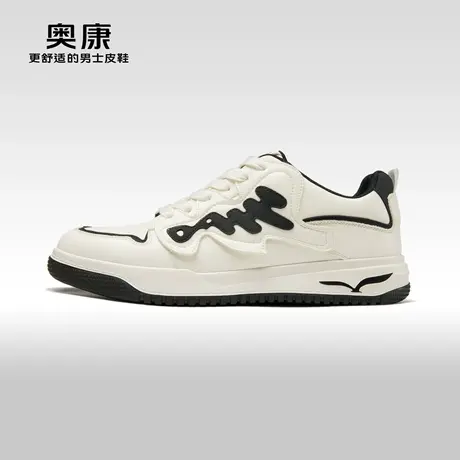 奥康男鞋2024春季新款低帮休闲舒适轻质透气软底日常百搭板鞋商品大图