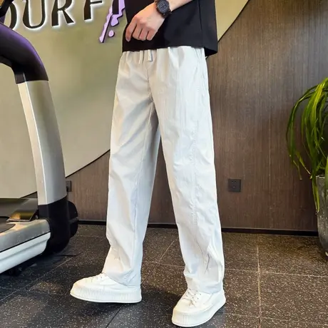2025新款休闲裤男春季高端轻奢潮牌运动裤长裤子阔腿裤直筒裤卫裤图片