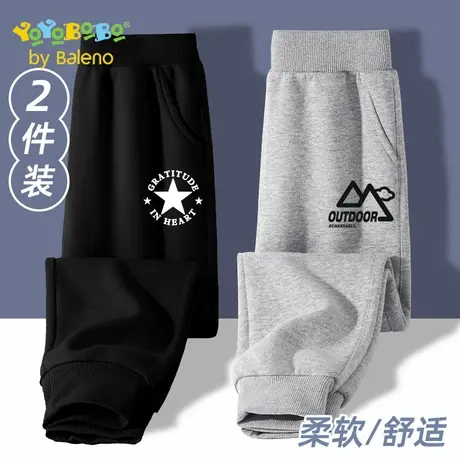 班尼路童装YBB系列男童裤子儿童宽松运动裤2025新款男孩休闲卫裤图片