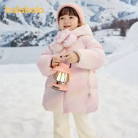 巴拉巴拉童装女童羽绒服厚款2025冬装新款连帽外套潮商品大图