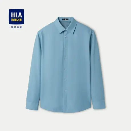 【内里复绒】HLA/海澜之家长袖衬衫23秋冬新格子加厚肤保暖衬衣男商品大图