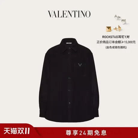 【新品】华伦天奴VALENTINO男士 V DETAIL 羊毛衬衫式夹克商品大图