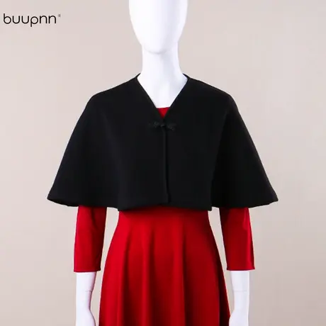 国风复古盘扣披肩时尚洋气女保暖斗篷秋冬护肩坎肩加绒加厚图片