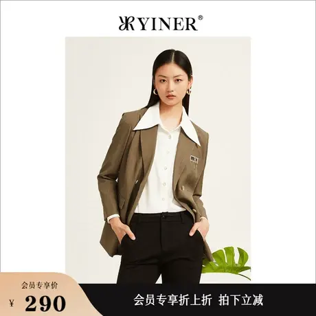 YINER音儿奥莱女装秋季正装女长袖小西装外套商品大图