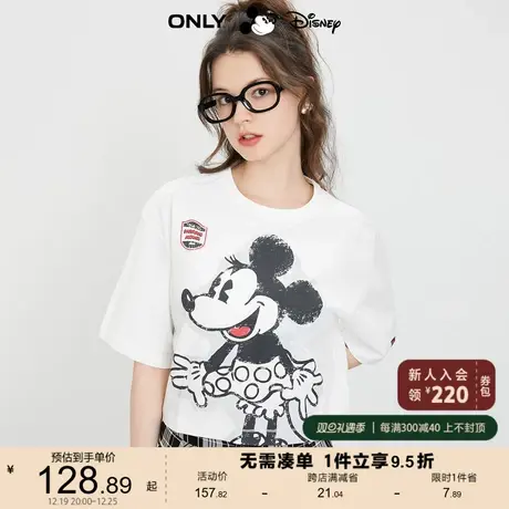 ONLY奥莱2023春夏新款迪士尼米奇联名圆领宽松短袖T恤女商品大图