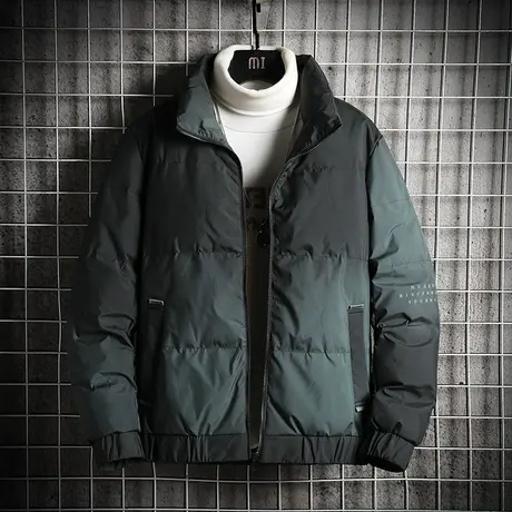 冬季新款男士羽绒服短款韩版修身潮流帅气轻便加厚款渐变外套男装图片