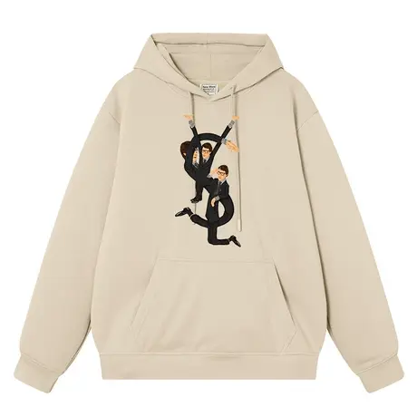 恶搞Yves设计师款同款衣服伊夫圣洛朗连帽卫衣男潮流美式秋冬衣服商品大图