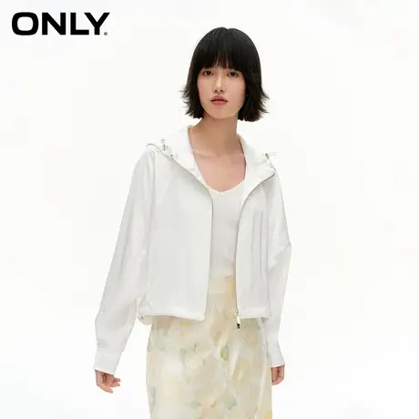 ONLY2024春季新款简约休闲宽松插肩袖短款连帽外套女|124136053商品大图