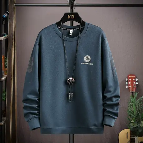 男士长袖T恤潮流帅气打底衫个性小衫青少年初中学生印花圆领卫衣商品大图