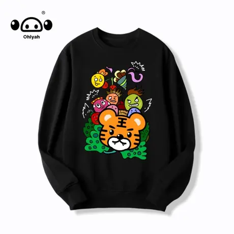 纯色卫女男春秋薄款无帽hiphop上衣宽松bf慵懒风外套潮ins情侣装商品大图