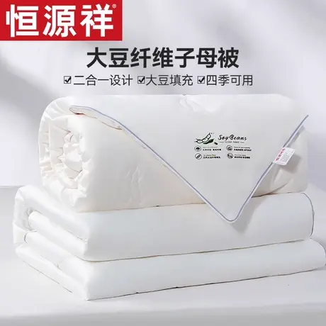 恒源祥大豆纤维被空调被子母被宿舍被芯冬被二合一拉链款四季通用图片