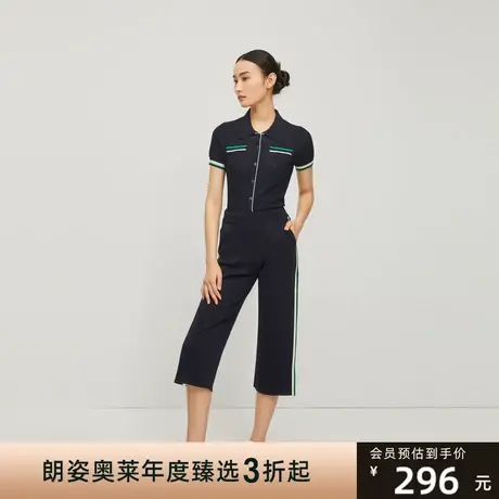LANCY/悦朗姿22夏季新款高腰休闲裤子女薄款设计感小个子商场同款商品大图