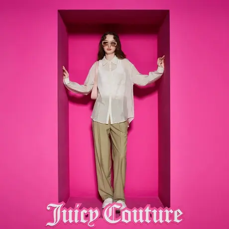 Juicy Couture橘滋23新款朦胧蚕翼清透休闲长袖衬衫商品大图