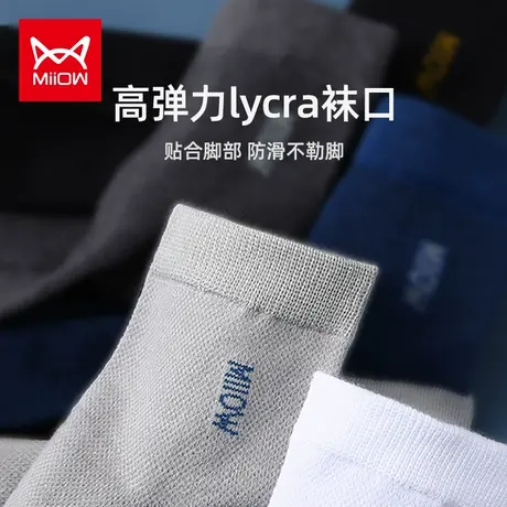 猫人袜子男士纯棉中筒袜防臭吸汗网孔透气春秋船袜夏季薄款短袜潮图片