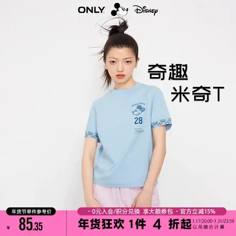 ONLY2023秋季新款迪士尼米奇联名款圆领T恤女|123201027商品大图