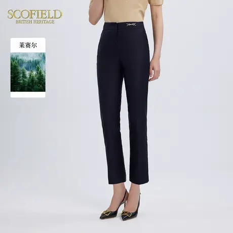 【莱赛尔】Scofield女装干练高腰西装裤黑色直筒裤秋季裤子图片