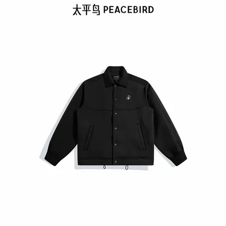 【商场同款】太平鸟男装立体印花休闲夹克翻领茄克外套B2BCE3259图片