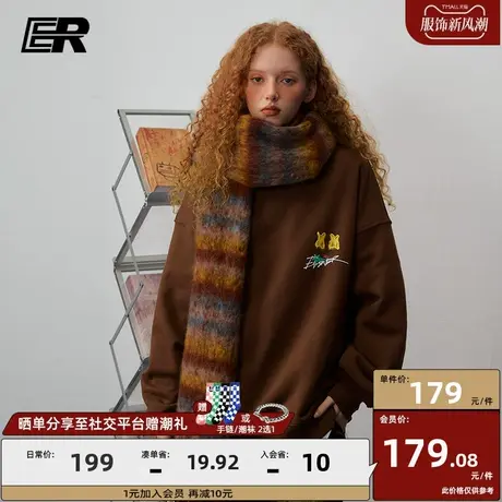 ER烟花卫衣男2023秋季新款美式潮牌高街复古情侣宽松上衣ins商品大图