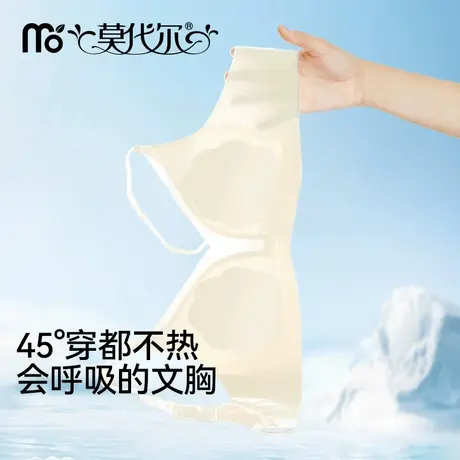 莫代尔小凉风花瓣杯内衣女士夏季超薄凉感无痕软支撑兔耳杯文胸罩图片
