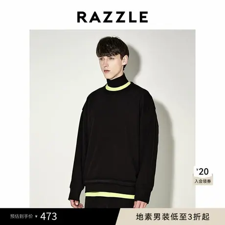 RAZZLE 地素男装套头卫衣冬季黑色套头卫衣商品大图