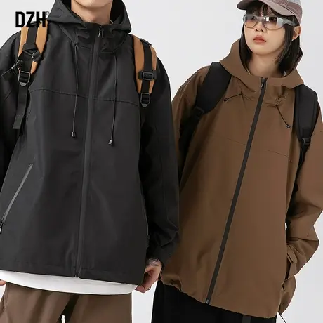 男士机能冲锋衣外套男春秋季潮流百搭2023新款情侣装高级感夹克衫商品大图