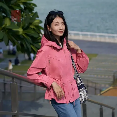 EP雅莹高端系列 桑蚕丝户外连帽抽绳收腰外套 秋冬商场同款1206A图片