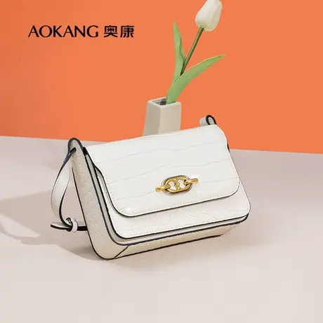 奥康斜挎包女2023新款女包时尚鳄鱼纹包包小方包通勤腋下包百搭潮商品大图