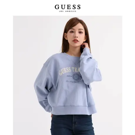 GUESS 女士个性字母印花圆领套头卫衣-YN3K0044K图片