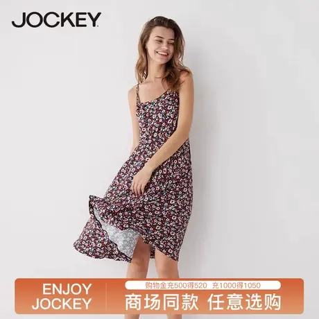 Jockey莫代尔无袖吊带裙背心睡裙女宽松大码内搭打底睡衣家居服商品大图