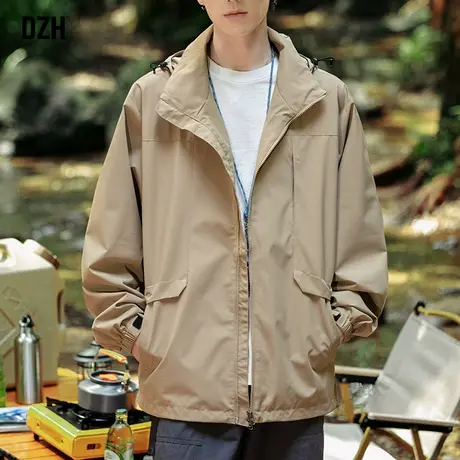 男士三防冲锋衣男款外套男潮高级感防风衣川西旅游穿搭男装登山服商品大图