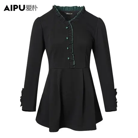 爱朴大码女装气质法式胖mm上衣2024年早春款新款设计感高端衬衫女图片