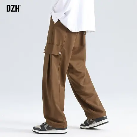 男士工装裤潮牌男卡其色宽松裤子男款休闲裤美式高街直筒裤伐木裤商品大图