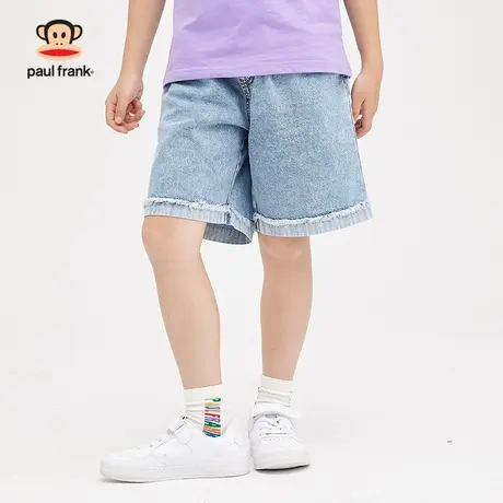 大嘴猴童装女童牛仔短裤2023年夏季新品中大童外穿儿童薄款五分裤商品大图