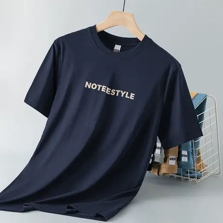 230g重磅纯棉t恤男短袖潮流宽松上衣服液氨长绒棉全棉半袖体恤衫商品大图