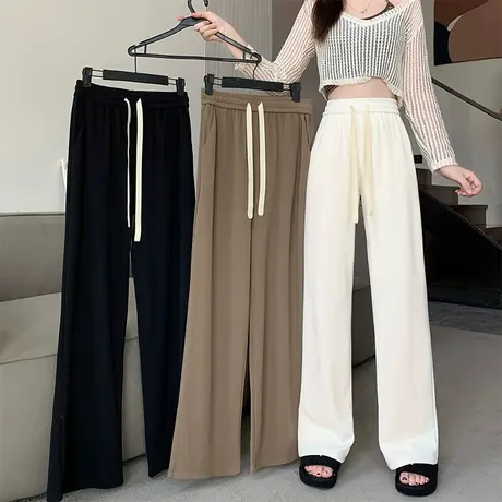 伊自尚2023年新款女装大码胖mm秋季时尚宽松显瘦休闲裤长裤女洋气商品大图