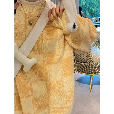 小狗刺绣毛衣女设计感小众秋冬季日系复古学院慵懒风软糯针织上衣图片