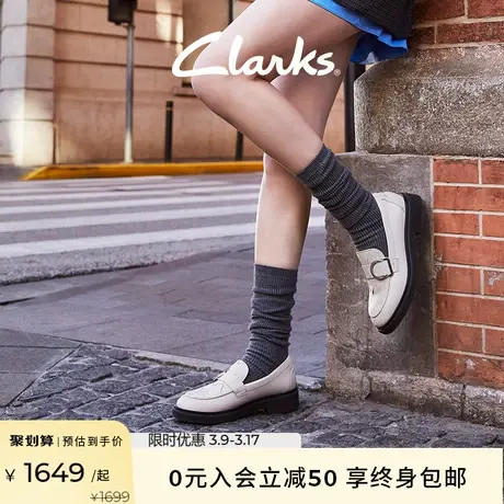 Clarks其乐Splend Penny女鞋春季复古小皮鞋老钱风优雅乐福鞋女图片