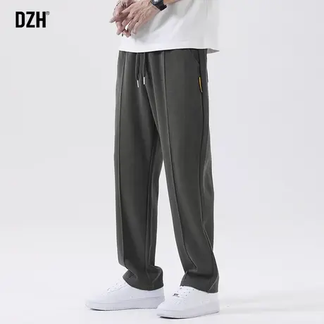 青少年窄版直筒裤男修身垂感2024新款春季卫裤男款大码裤子休闲裤图片