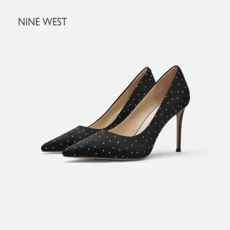 【商场同款】Nine West/玖熙气质尖头高跟鞋女2025新款压钻宴会鞋图片