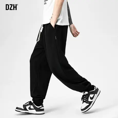 男士弹力休闲裤男束脚秋季潮牌垂感坠感宽松裤子2023新款运动长裤商品大图