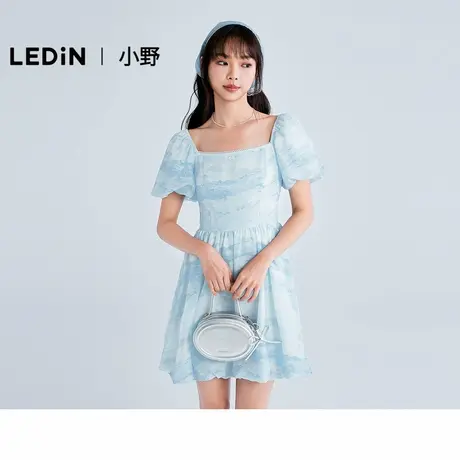 【商场同款】乐町小野联名合作系列印花花苞25夏连衣裙C1FAF2433商品大图