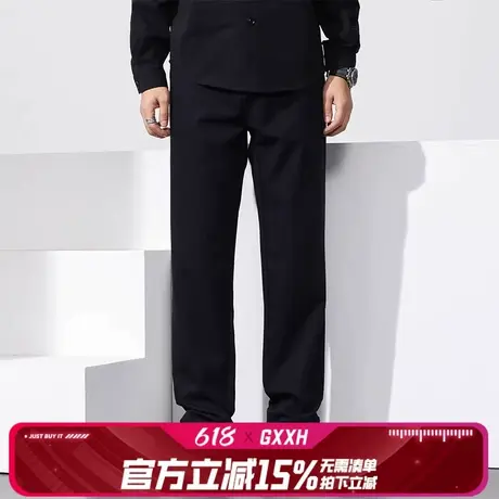 GxxH潮牌大码男装加肥加大男宽松休闲直筒纯色休闲长裤200斤秋冬商品大图