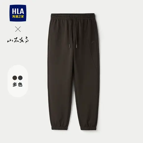 HLA/海澜之家山不在高系列休闲裤25春秋新松紧腰时尚绣花卫裤子男商品大图