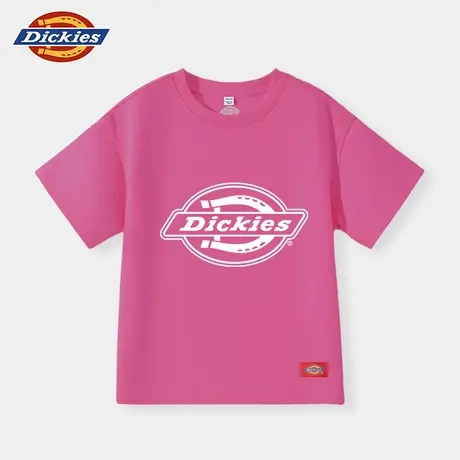 Dickies童装女童短袖t恤夏季儿童纯棉运动半袖女孩2025新款体恤A商品大图