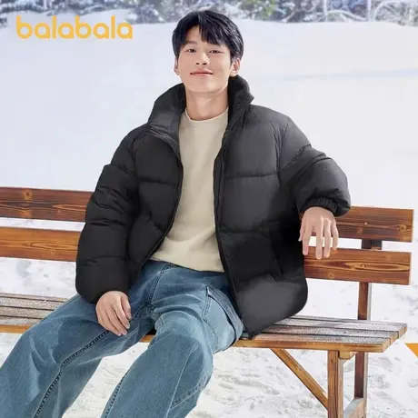 羽绒服2025年新款男女同款冬装女士保暖短款男生立领纯色情侣外套图片