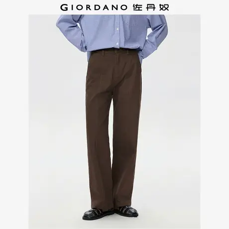 佐丹奴裤子女装破骨高腰弹力棉梭织直筒休闲长裤 05415678商品大图