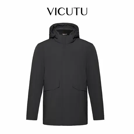 VICUTU威可多男士尼克服24秋季新款舒暖御寒时尚连帽商务百搭外套商品大图