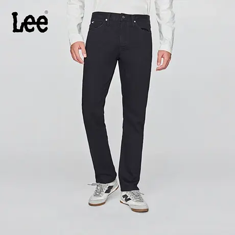 【726直筒裤-黑武士】Lee25秋冬新品中腰五袋款设计黑色男牛仔裤商品大图